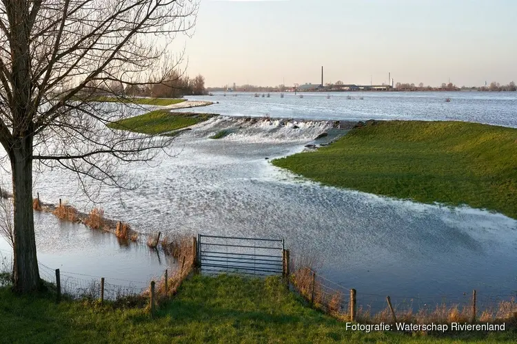 Hoogwater in de Waal verwacht