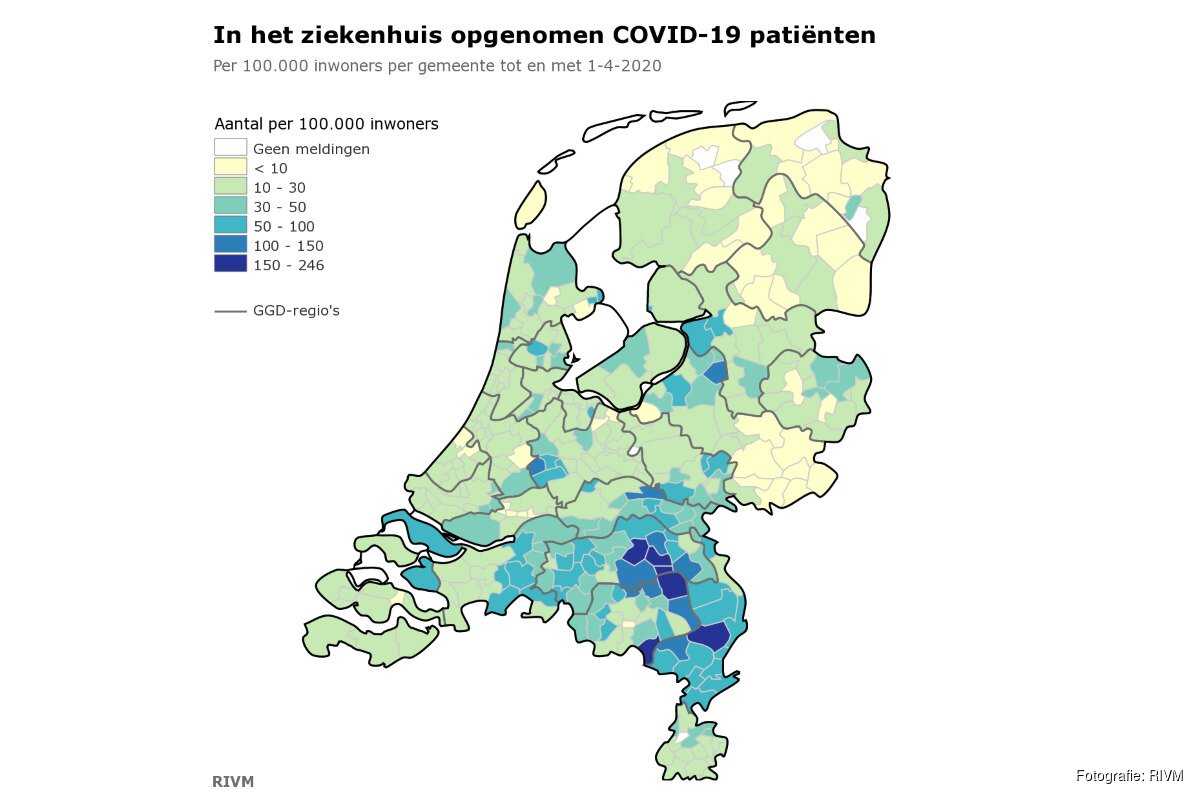 RIVM: 13.614 besmettingen, inmiddels 1173 personen overleden