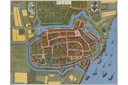 Een kleurrijk zicht op Tiel 1649