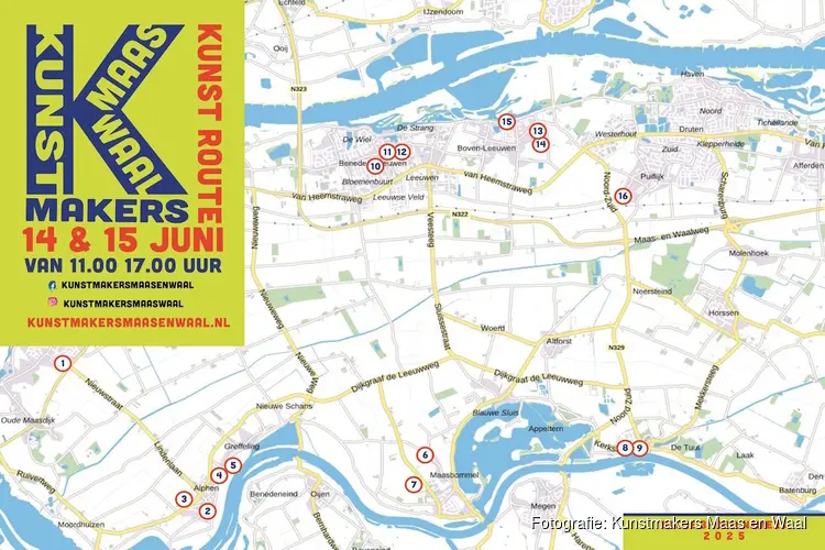 Open atelierroute 14 & 15 juni in het land van Maas en Waal