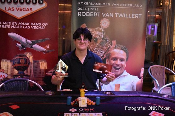 Quinten van Gelder uit Zeewolde kwalificeert zich voor finale ONK Poker in Beusichem!
