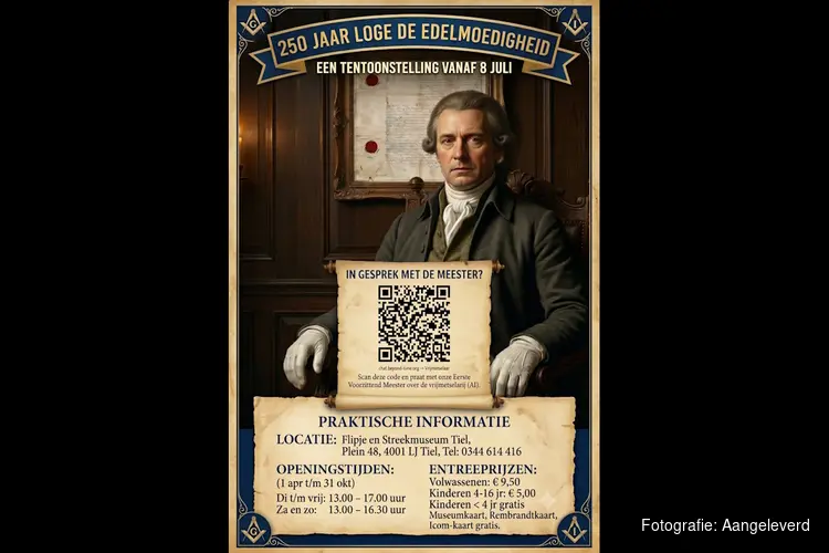Ontdek 250 jaar vrijmetselaar Loge De Edelmoedigheid uit Tiel in het Flipje en Streekmuseum