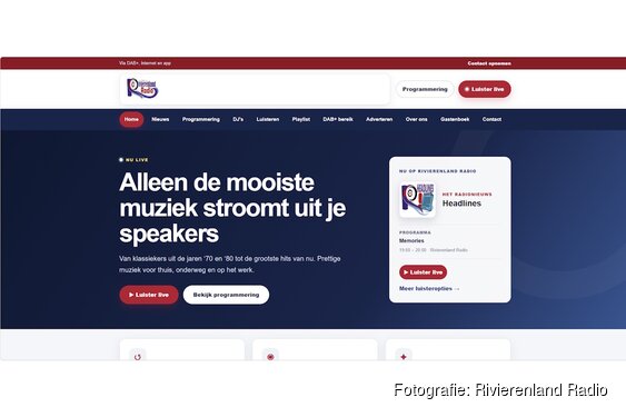 Rivierenland Radio lanceert compleet vernieuwde website